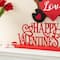 Glitzhome® 16" Wooden & Metal Happy Valentine's Day Table Décor